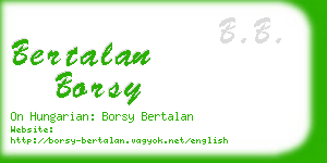 bertalan borsy business card